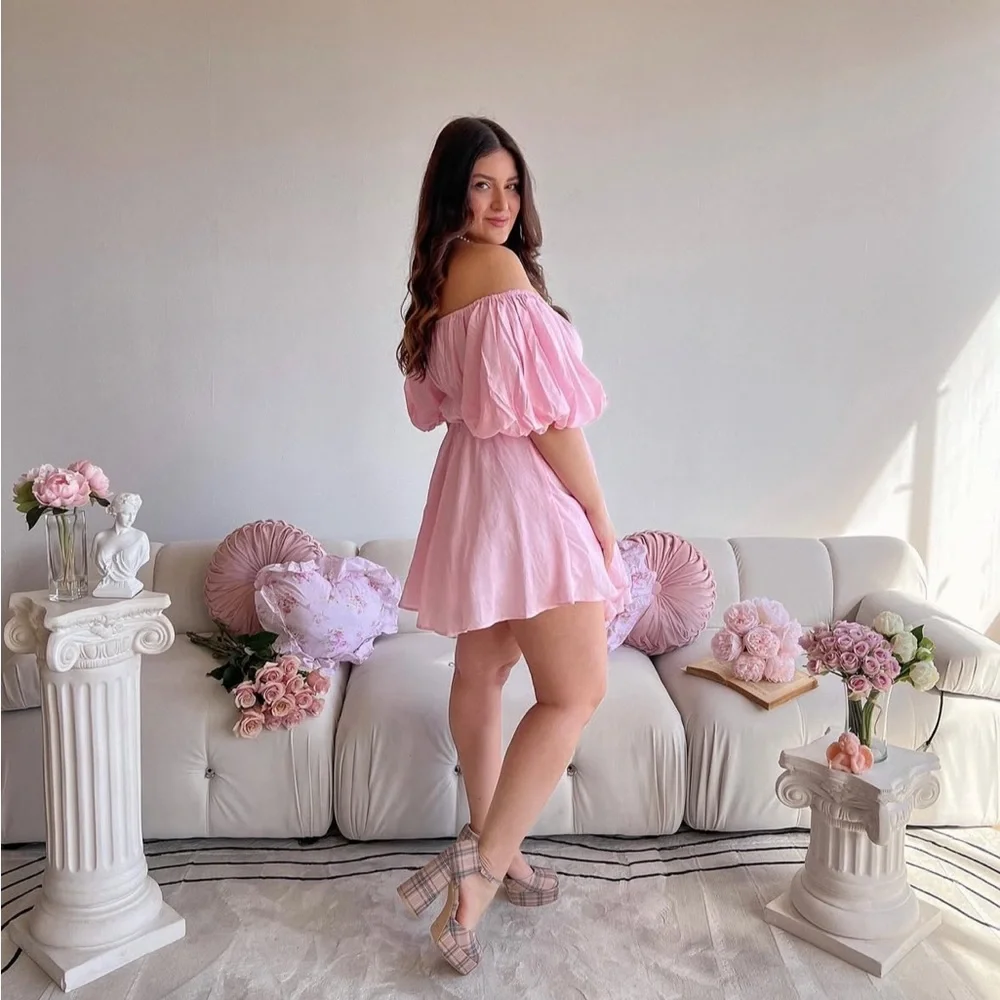 Princess Polly Light Pink Baby Doll Dress - Picture 1 of 8